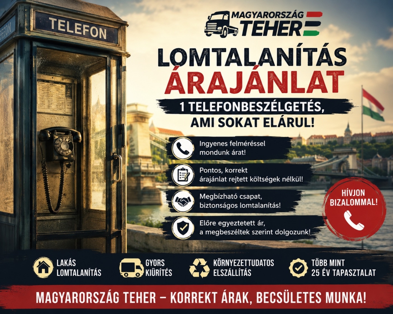 Lomtalanítás árajánlat – Miért nem mondunk árat telefonon? | Magyarország Teher